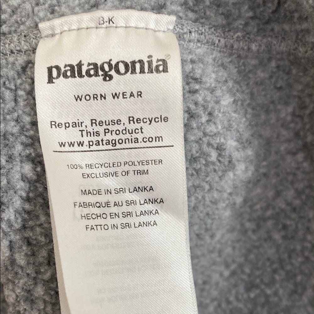Patagonia Women's Better Sweater Fleece Gray Quarter-Zip Pullover Size M - Picture 12 of 15
